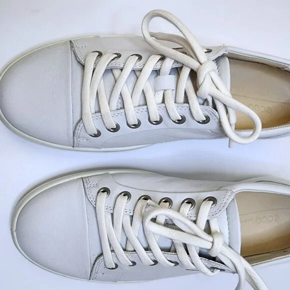 Ecco Soft 7 Sneakers Women's Size 8.5 Shoes White Leather EU39 - Picture 5 of 10